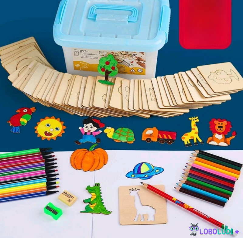 Kit Desenho Montessori original LOBOLUDI ™