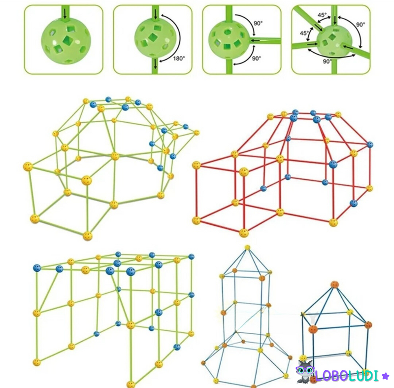 Kit construção de tenda 3D LoboLudi™