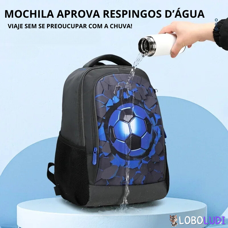 Mochila Escolar Esportiva Futebol Loboludi