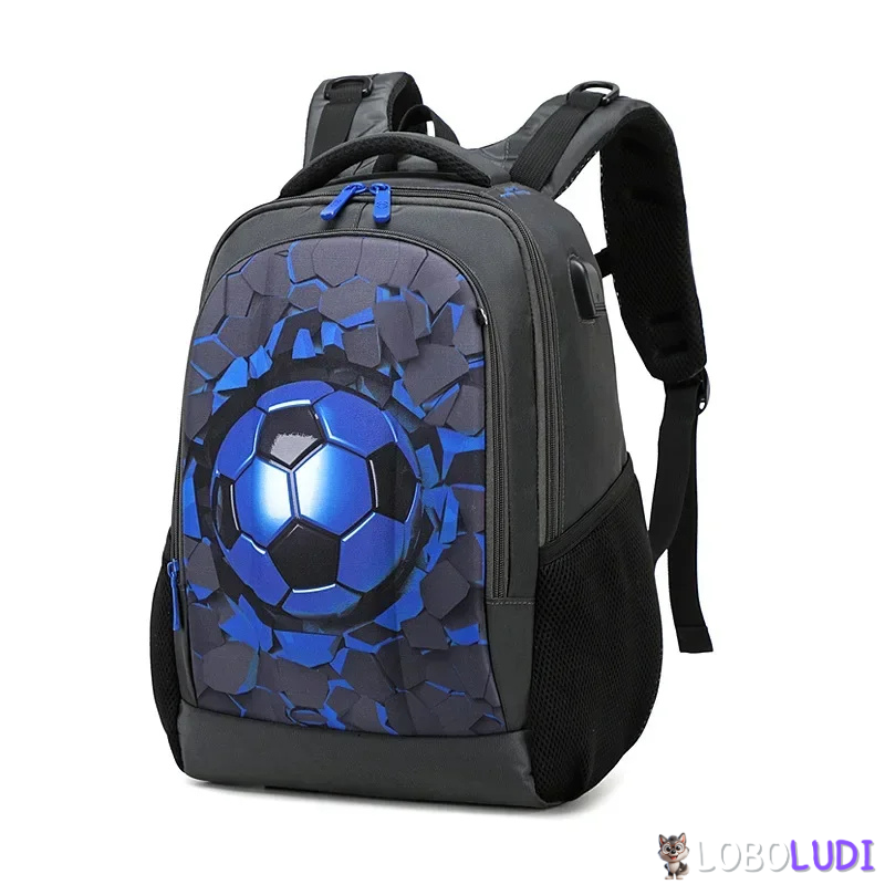 Mochila Escolar Esportiva Futebol Loboludi