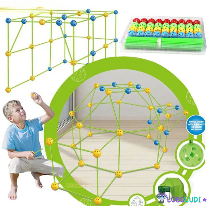 Kit construção de tenda 3D LoboLudi™