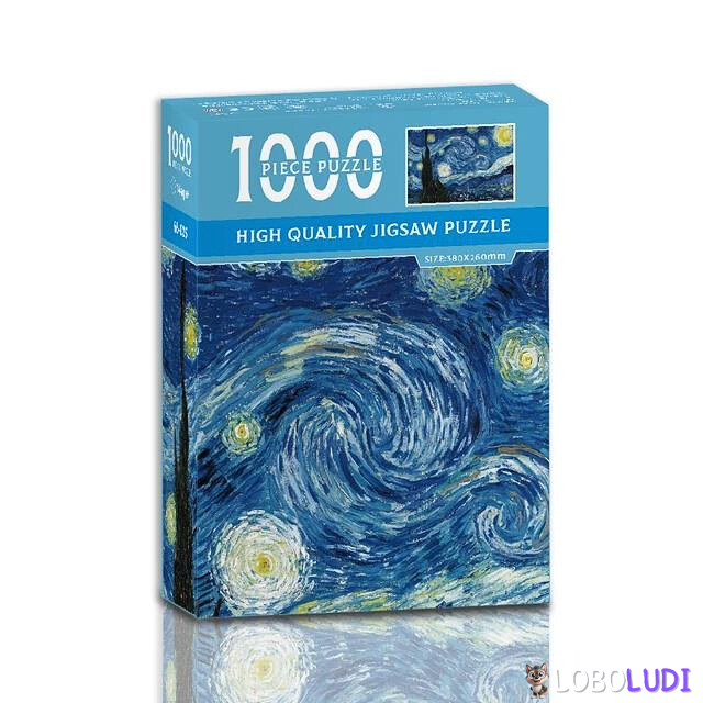 Quebra-Cabeça Noite Estrelada de Van Gogh Loboludi
