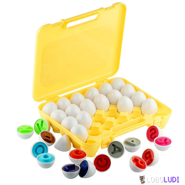 Caixa de Ovos de Frutas Montessori Educativo Loboludi