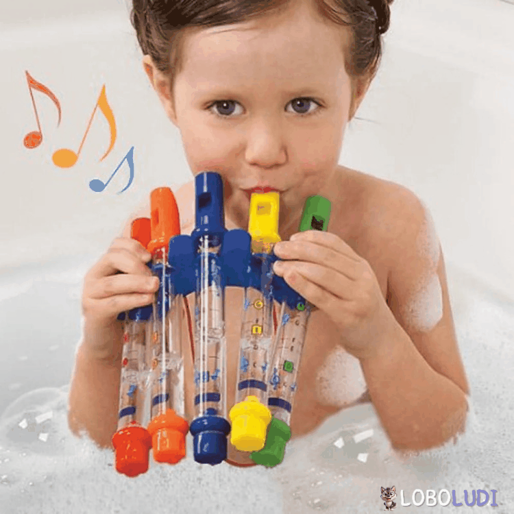 Flauta Aquática para banho 5pcs LOBOLUDI