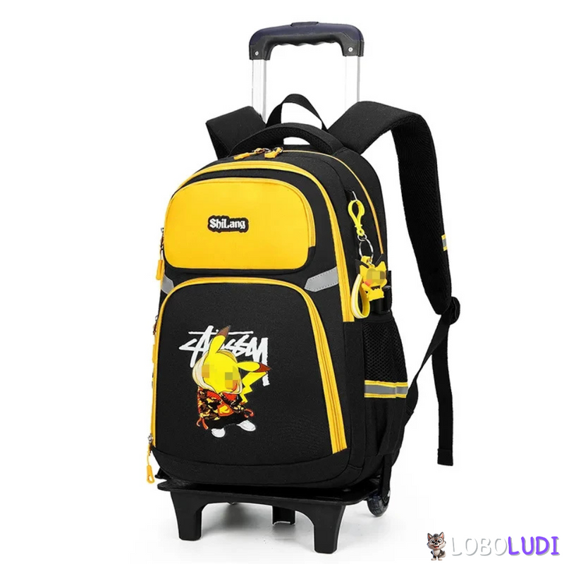 Mochila Escolar de Rodinhas Pokémon Loboludi