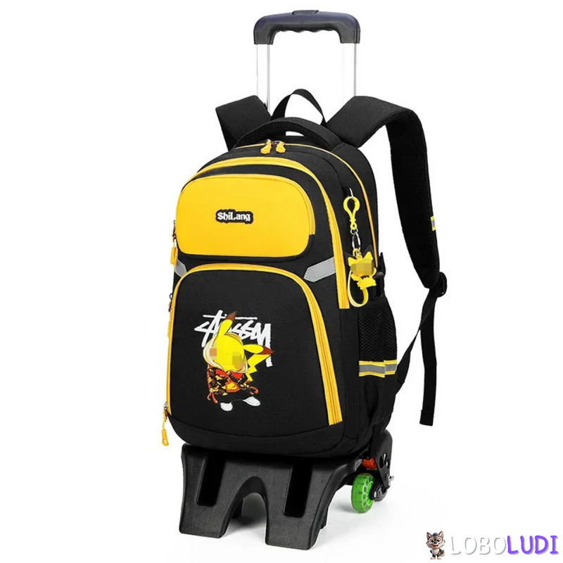 Mochila Escolar de Rodinhas Pokémon Loboludi