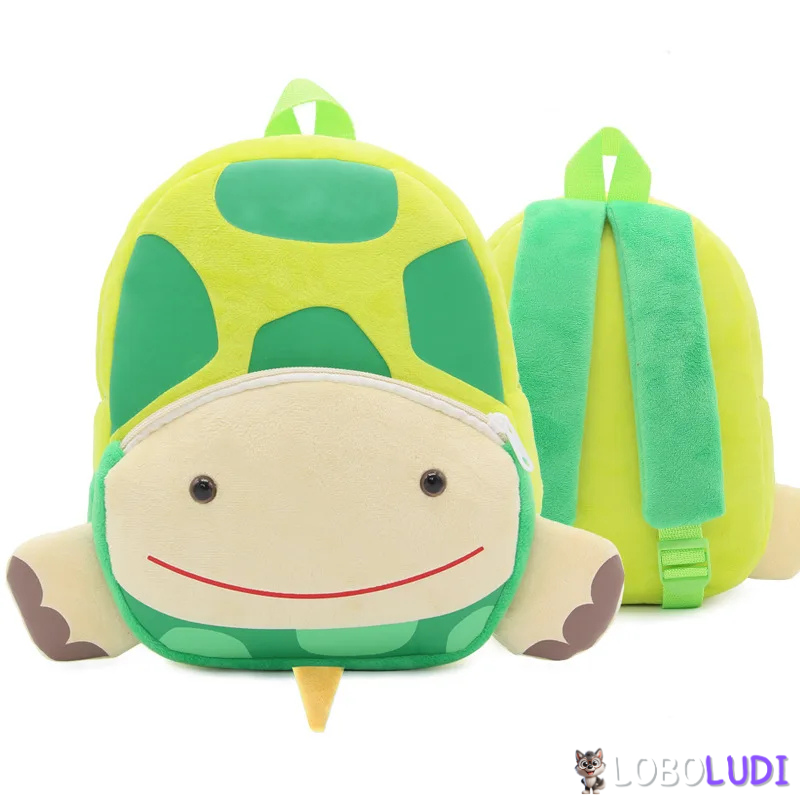 Mini Mochila De Bichos De Pelúcia Zoológico Loboludi