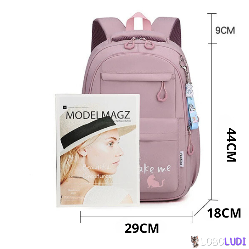 Mochila Escolar Para Ensino Fundamental Loboludi