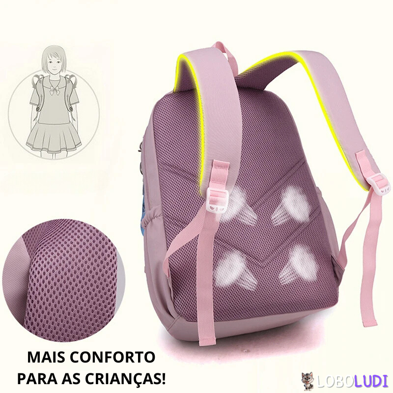 Mochila Escolar Para Ensino Fundamental Loboludi