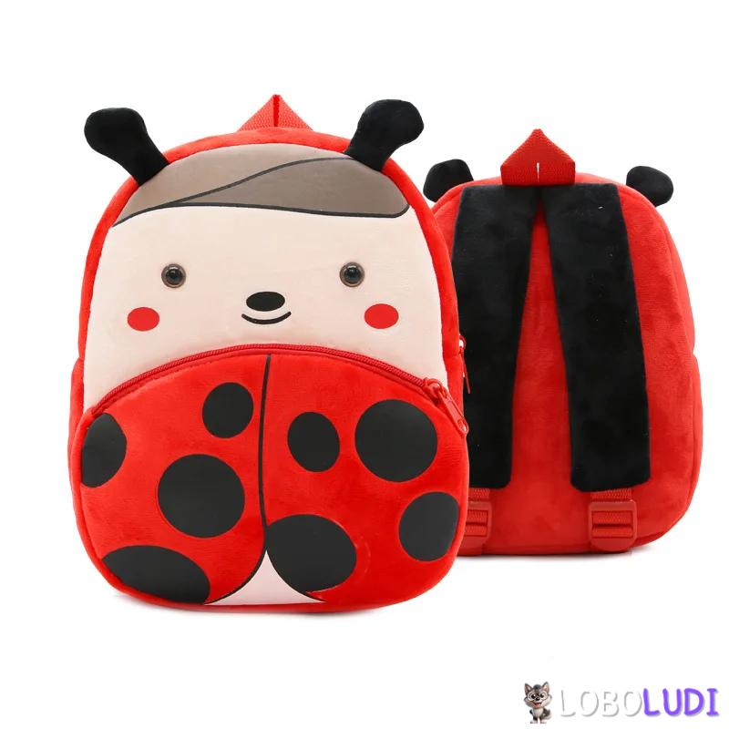 Mini Mochila De Bichos De Pelúcia Zoológico Loboludi