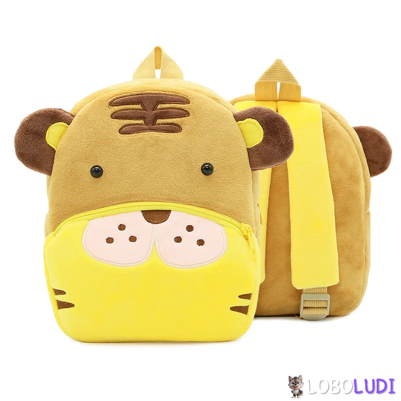 Mini Mochila De Bichos De Pelúcia Zoológico Loboludi