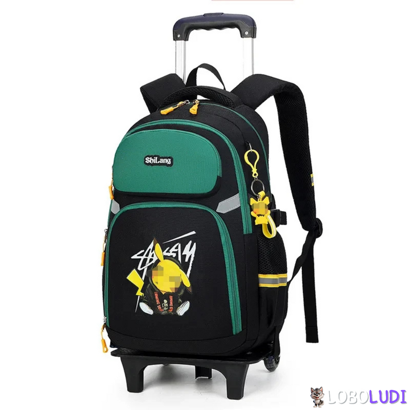 Mochila Escolar de Rodinhas Pokémon Loboludi