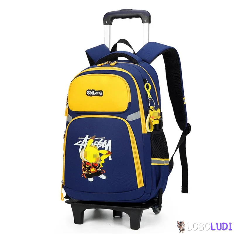 Mochila Escolar de Rodinhas Pokémon Loboludi