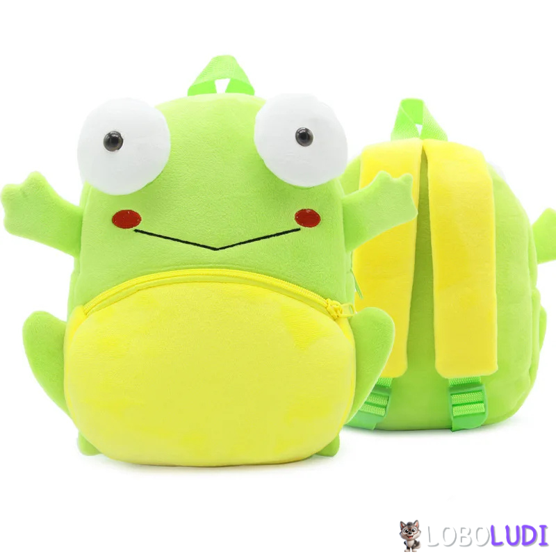 Mini Mochila De Bichos De Pelúcia Zoológico Loboludi