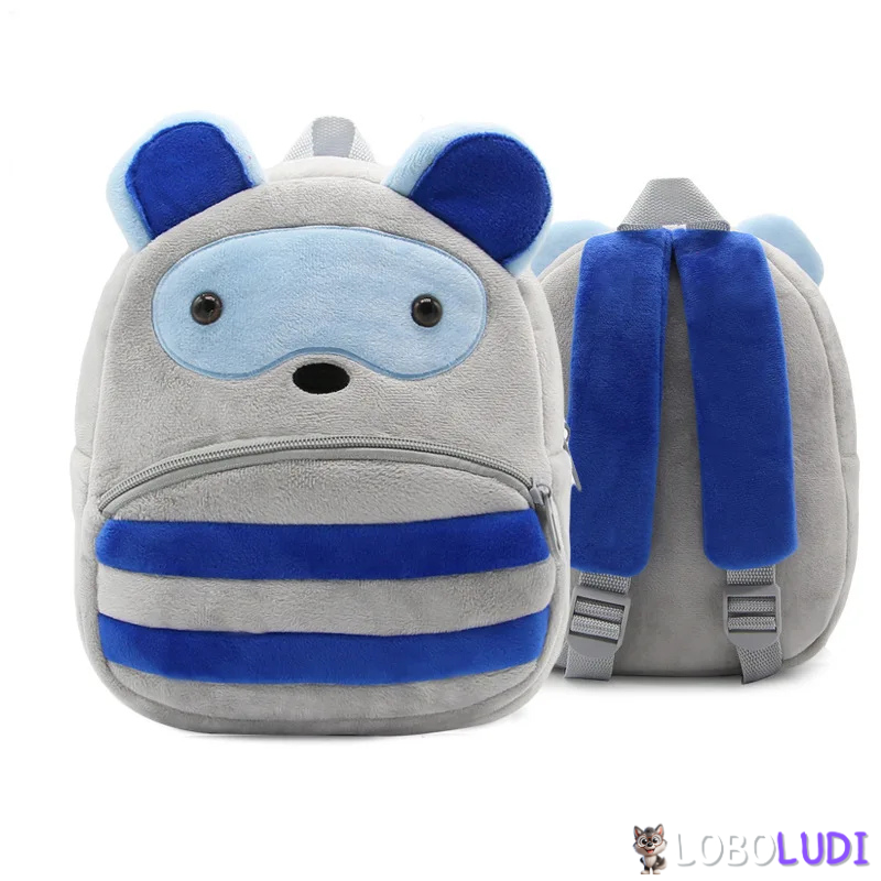 Mini Mochila De Bichos De Pelúcia Zoológico Loboludi