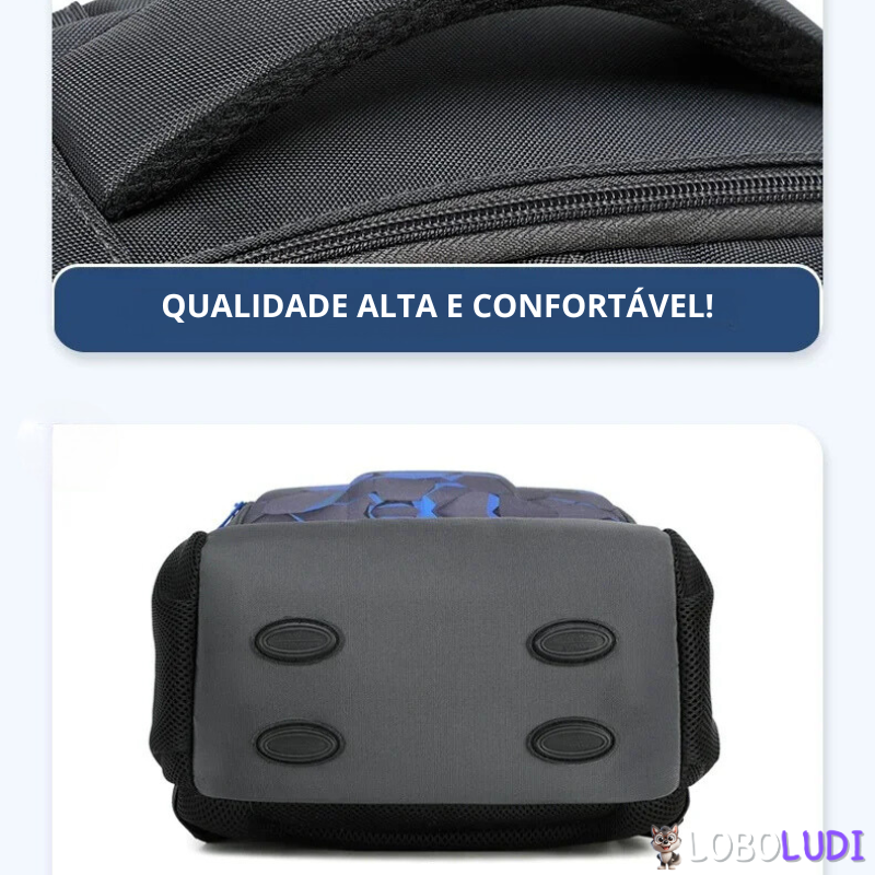 Mochila Escolar Esportiva Futebol Loboludi