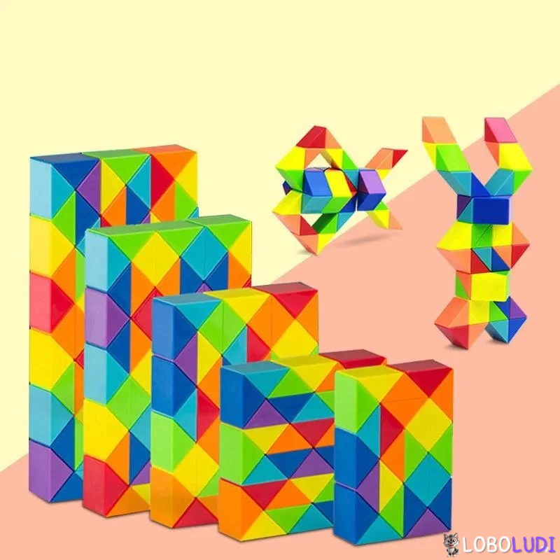 Cubo transformável Montessori 3D Loboludi