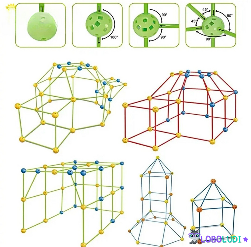 Kit construção de tenda 3D LoboLudi™