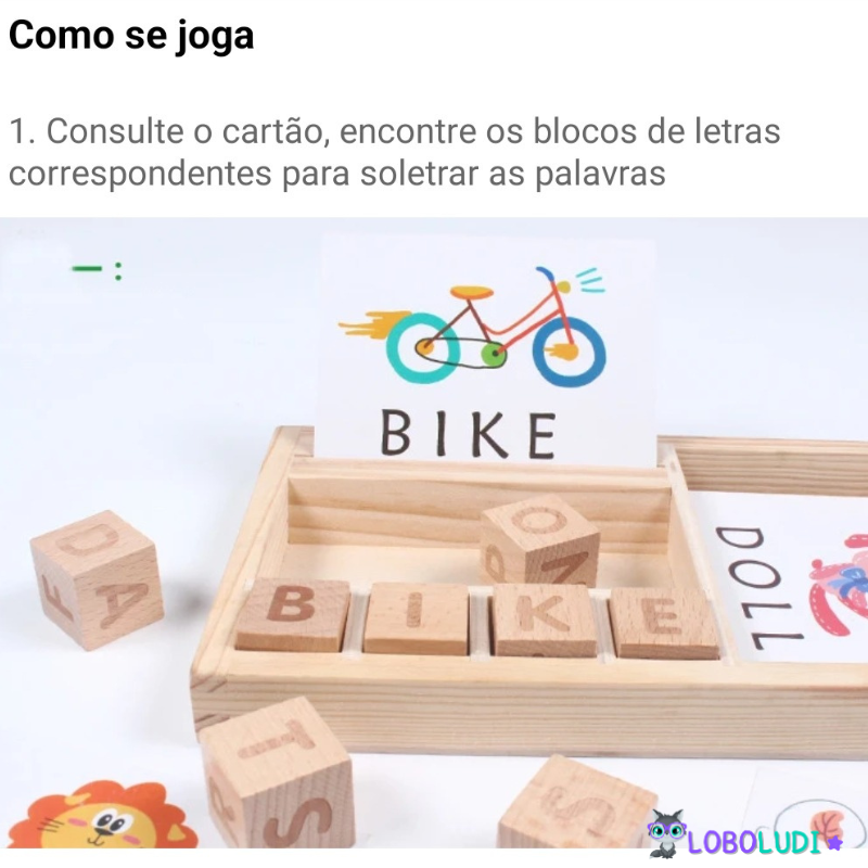 Kit aprendendo Inglês Montessori LoboLudi™