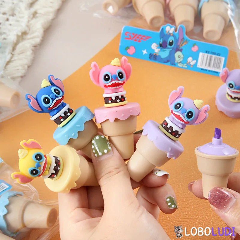 Marca Texto Sorvetinho Lilo e Stitch 4PCS Disney Loboludi