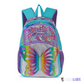 Mochila Escolar de Borboleta Arco Íris 3D loboludi