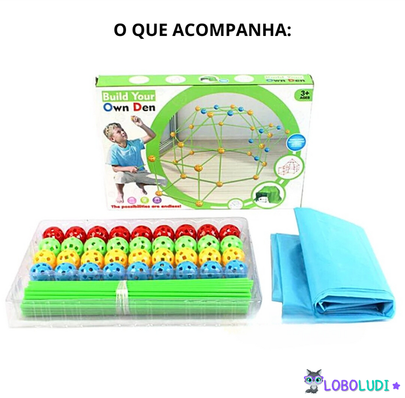 Kit construção de tenda 3D LoboLudi™