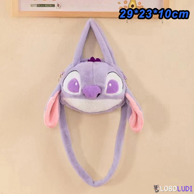 Bolsa Transversal Infantil Stitch Lilás Loboludi