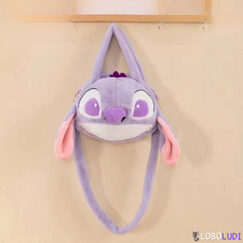 Bolsa Transversal Infantil Stitch Lilás Loboludi