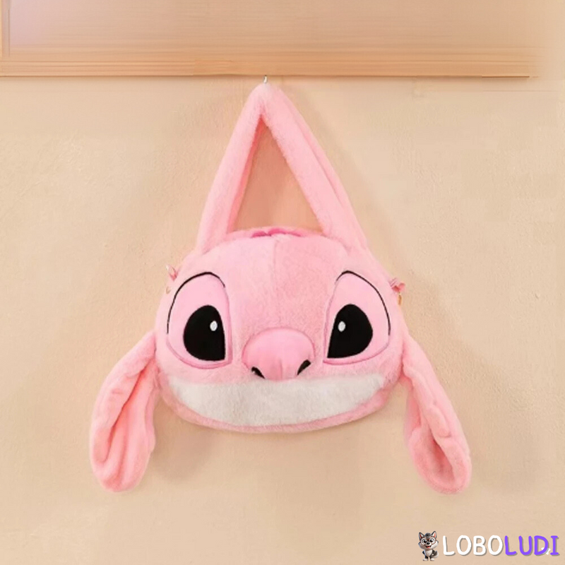 Bolsa de Ombro Infantil Stitch Rosa Bebê Loboludi