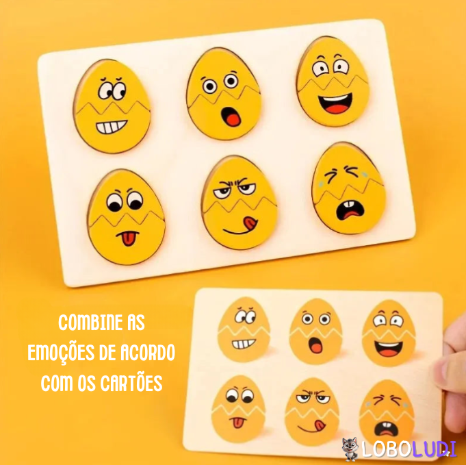 Brinquedo Ovinhos de Emoções Cognitivo Montessori Loboludi