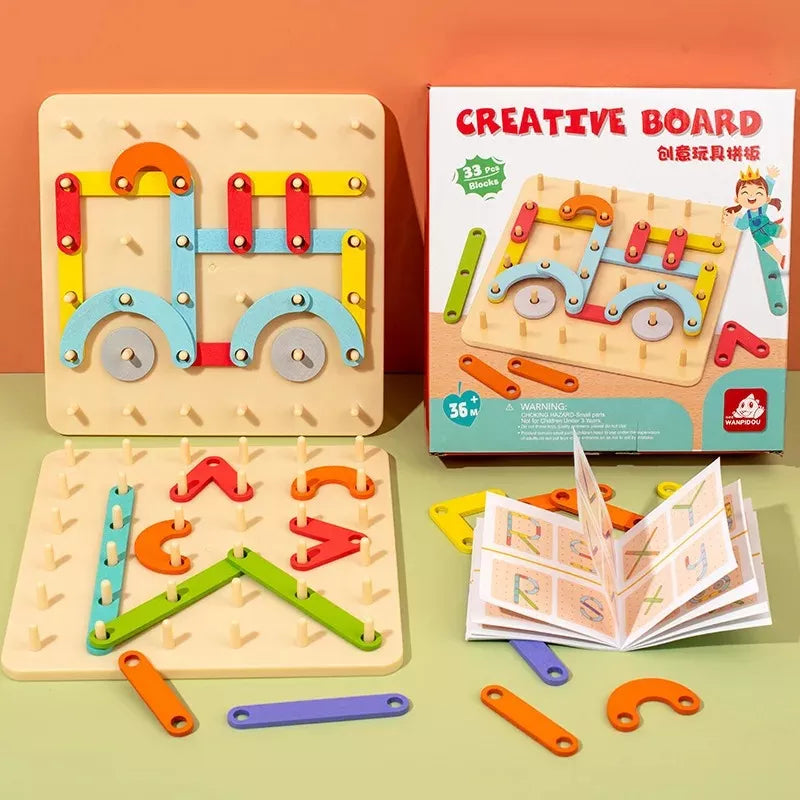 Creative Board - Brinquedo Montessori de Madeira LoboLudi ™
