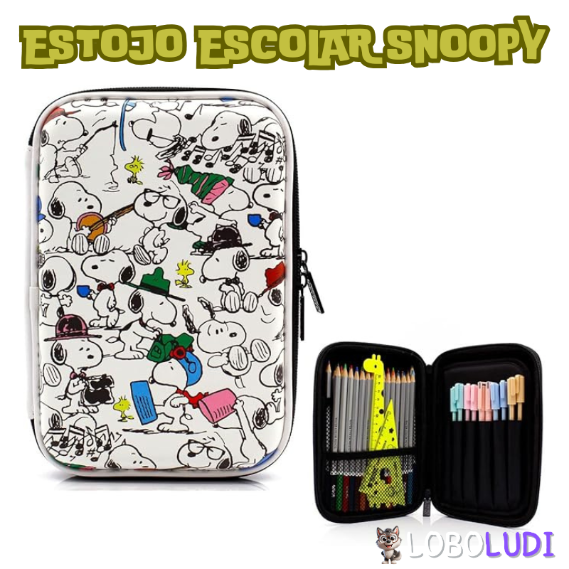 Estojo Escolar Snoopy Loboludi