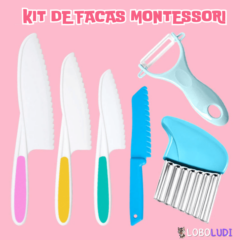 Kit de Facas Montessori - Para Crianças