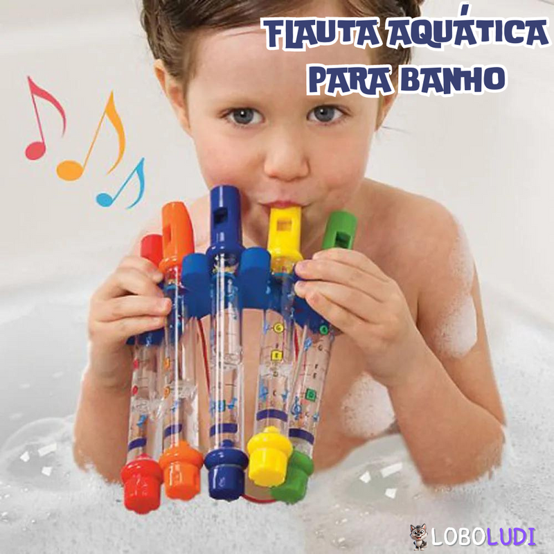 Flauta Aquática para banho 5pcs LOBOLUDI