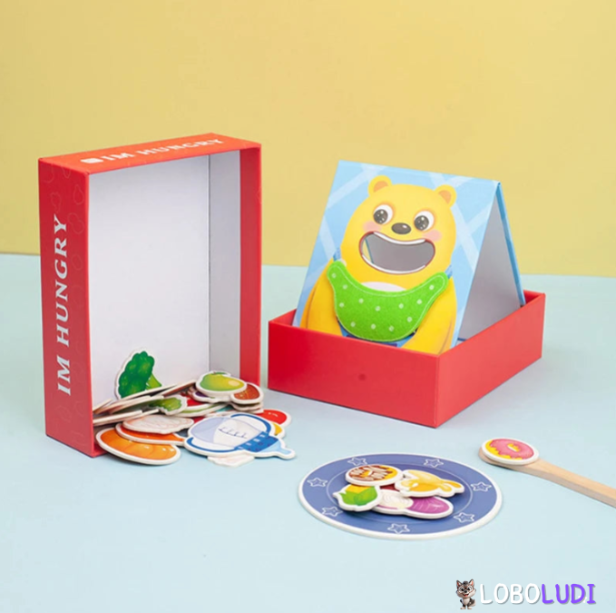 Brinquedo Educativo de Alimentação Montessori Loboludi