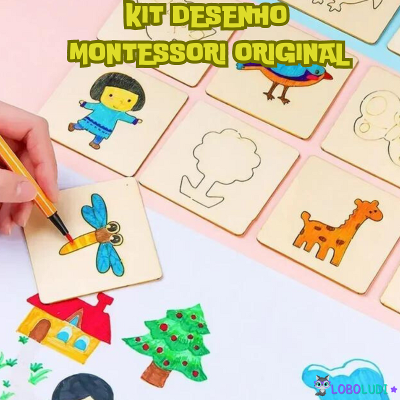 Kit Desenho Montessori original LOBOLUDI ™