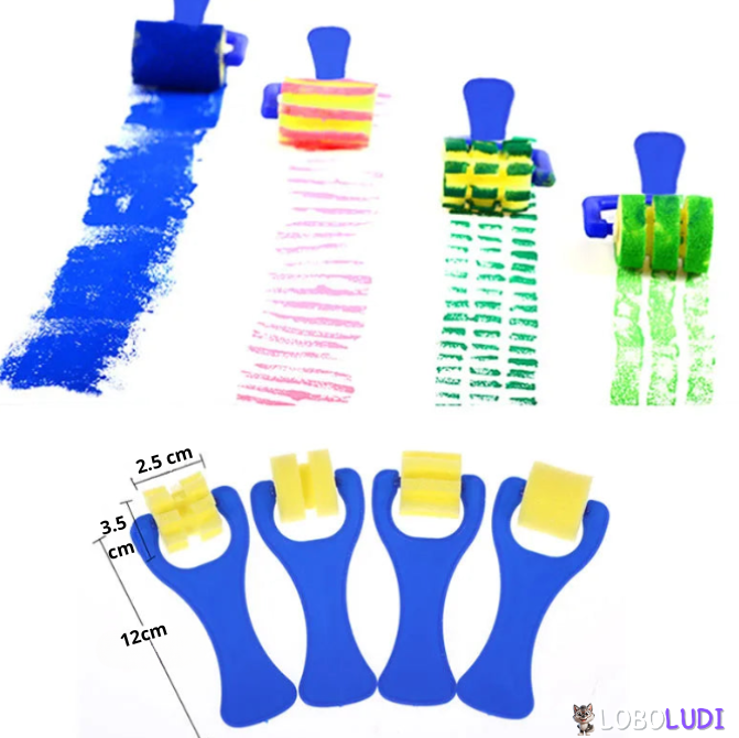 Kit Ferramentas de Arte para Pintura Infantil Loboludi