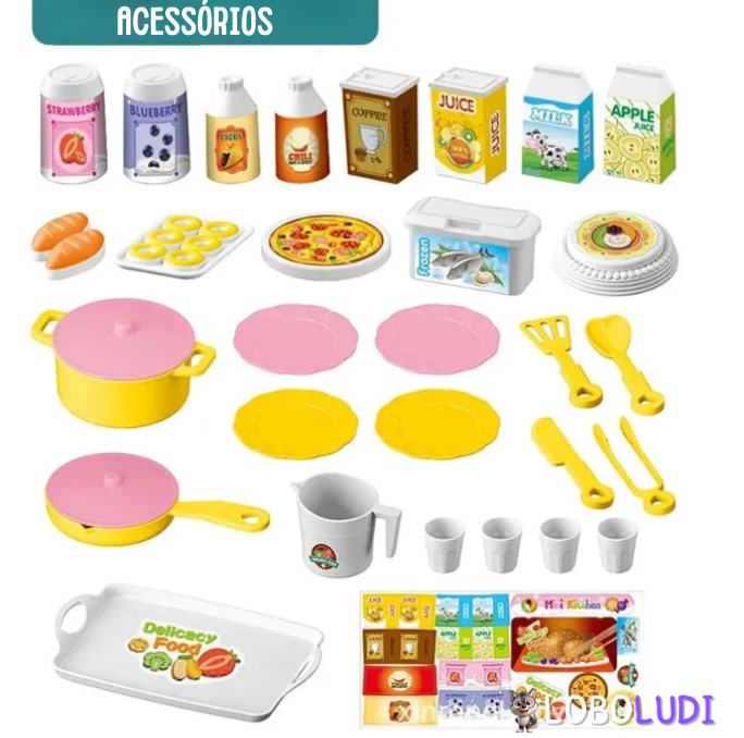 Mini Cozinha Infantil completa Loboludi