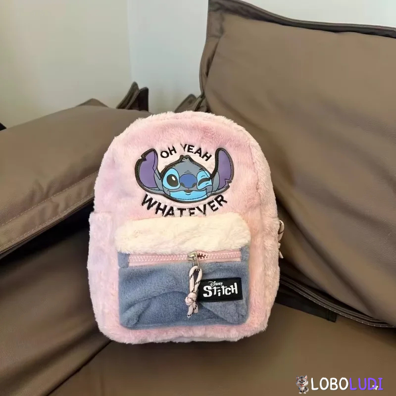 Mini Mochila de Pelúcia Stitch Disney Loboludi