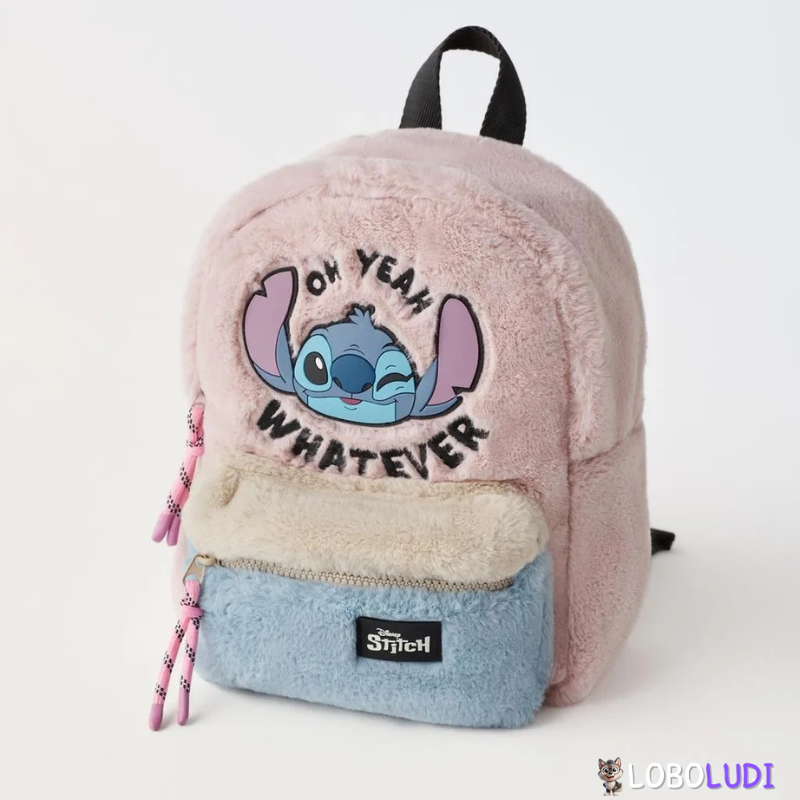 Mini Mochila de Pelúcia Stitch Disney Loboludi