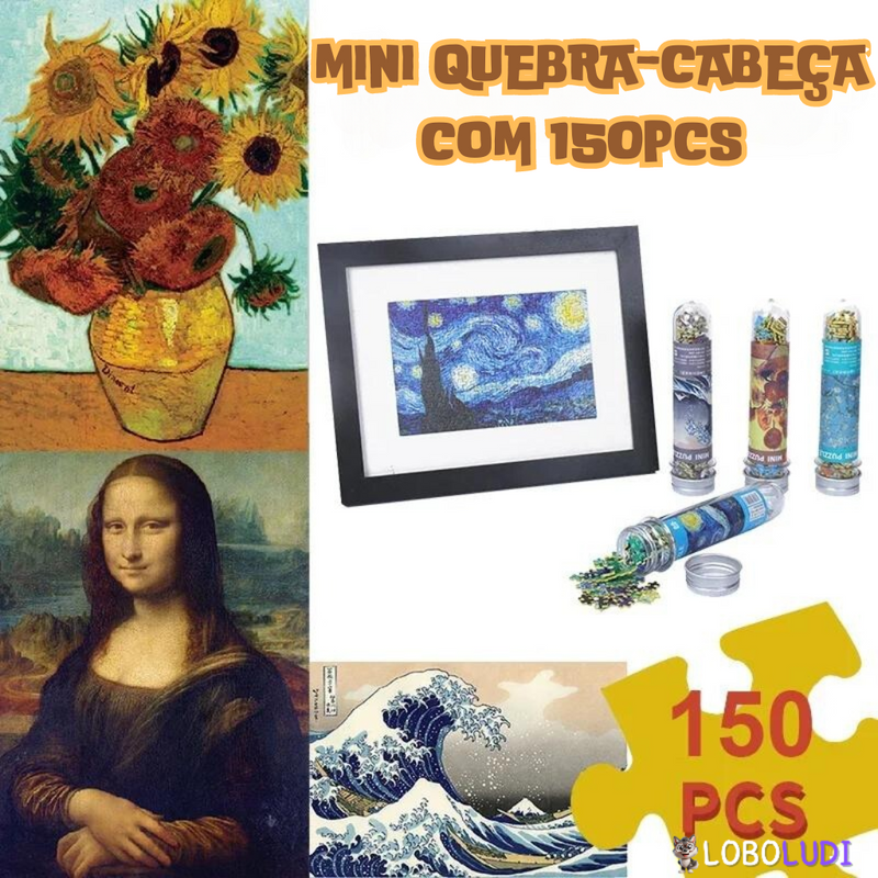 Mini Quebra-Cabeça com 150pcs Loboludi