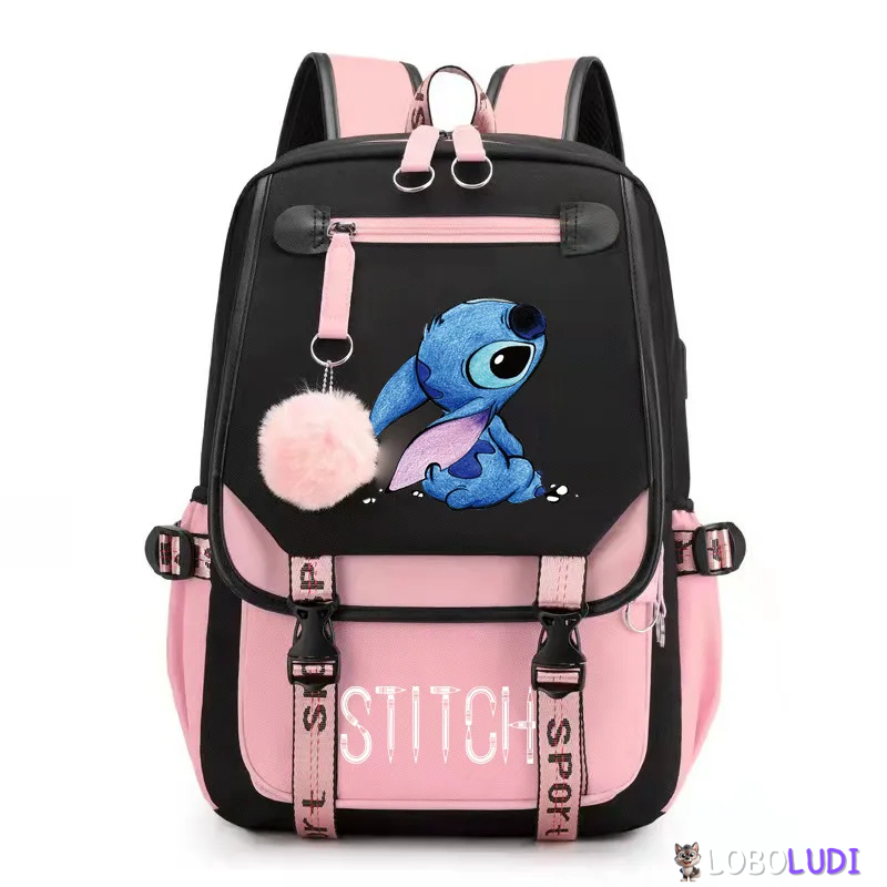 Mochila Escolar Stitch Disney Loboludi