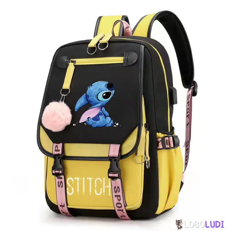 Mochila Escolar Stitch Disney Loboludi