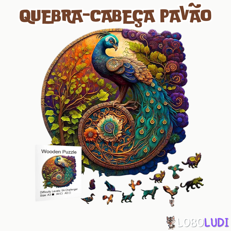 Quebra-Cabeça Pavão Loboludi