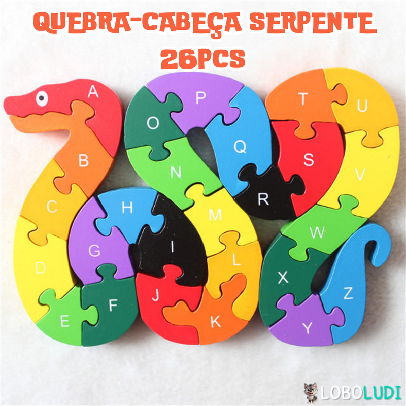 Quebra-Cabeça Serpente 26pcs Loboludi