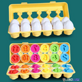 Caixa de Ovos com 12 Números Montessori Educativo Loboludi
