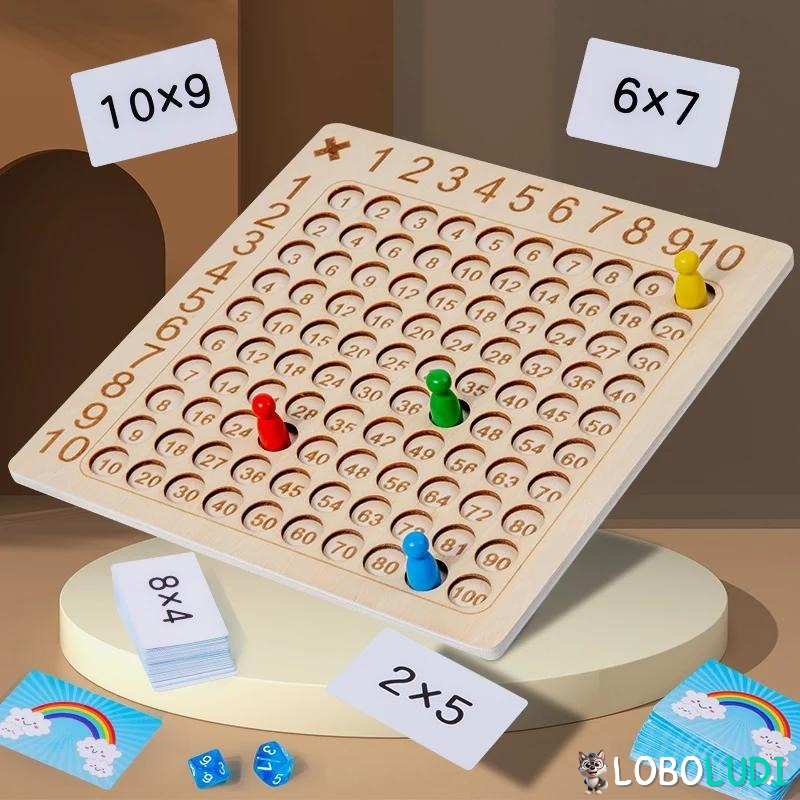 Tabuleiro de Multiplicação Montessori Loboludi