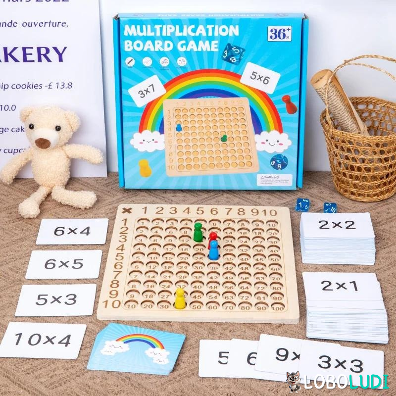 Tabuleiro de Multiplicação Montessori Loboludi