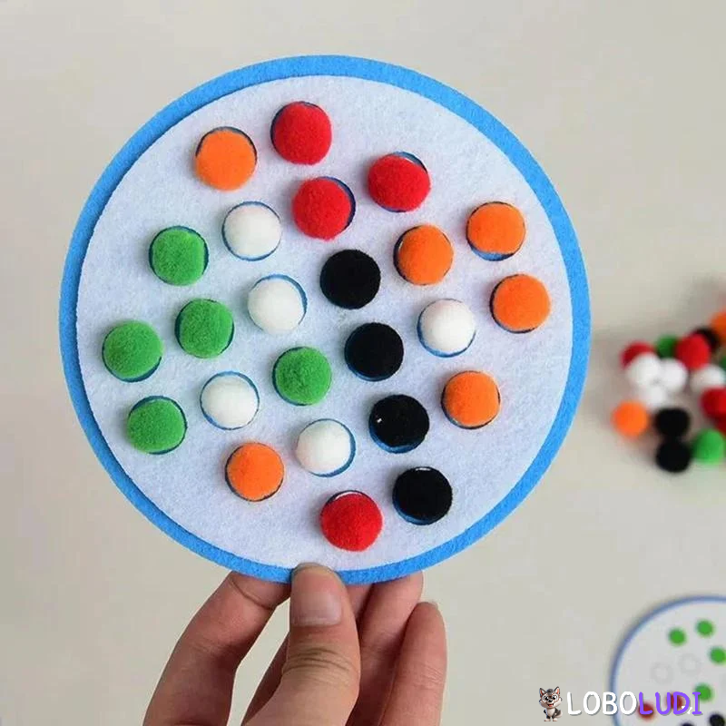 Brinquedo colorido de Feltro Montessori Loboludi