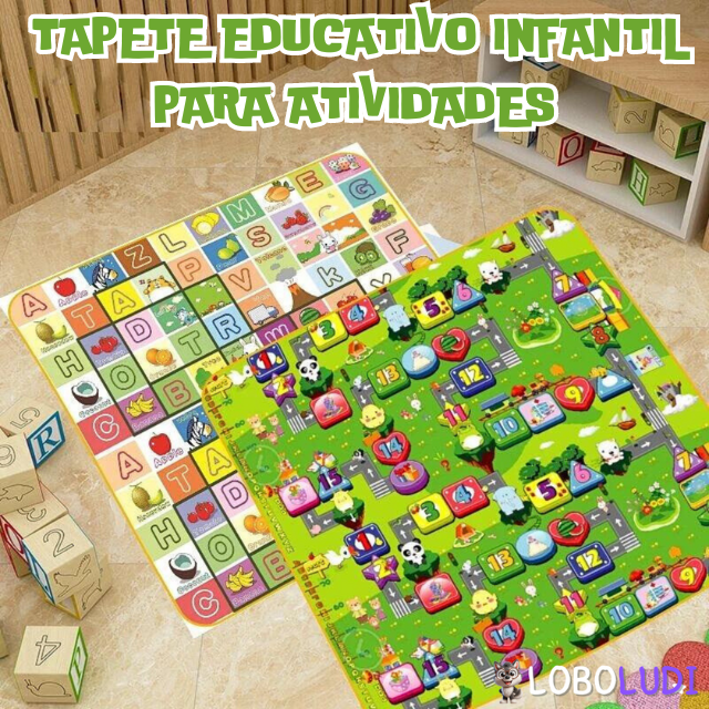 Tapete Educativo Infantil para Atividades Loboludi